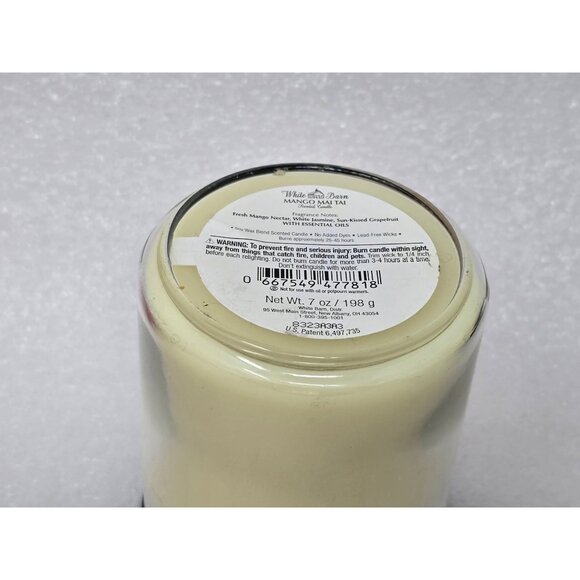 White Barn Mango Mai Tai Scented Candle 7 Oz Essential Oils Bath & Body Works - Picture 4 of 4